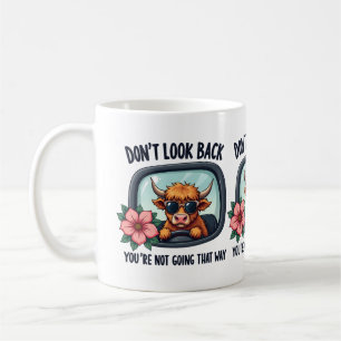 Caneca De Café Funny Highland Cow Retro Western Motivation Art
