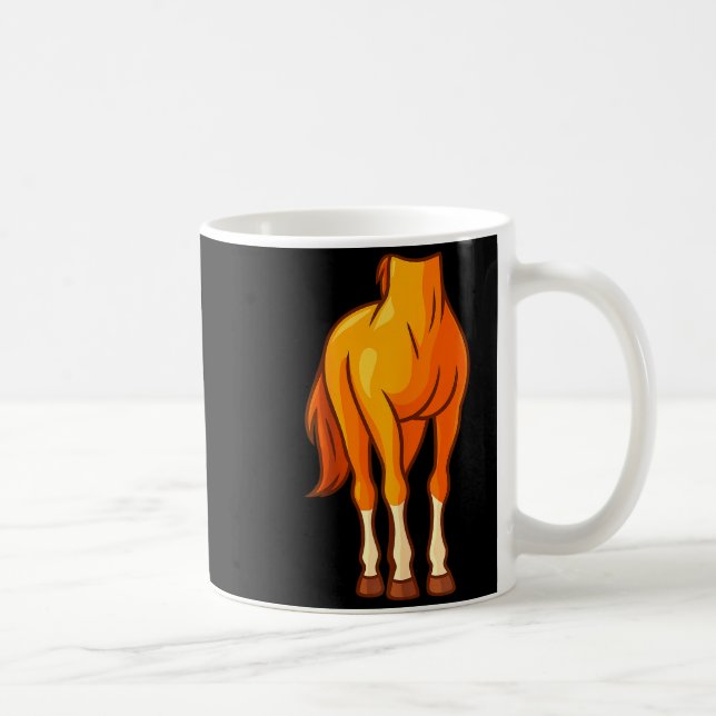 Caneca De Café Funny Horse Body Costume Optical Illusion Gift Men (Direita)
