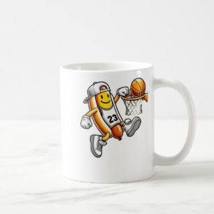 Caneca De Café Funny Hotdog Basball Dunk Sports Court Athletic
