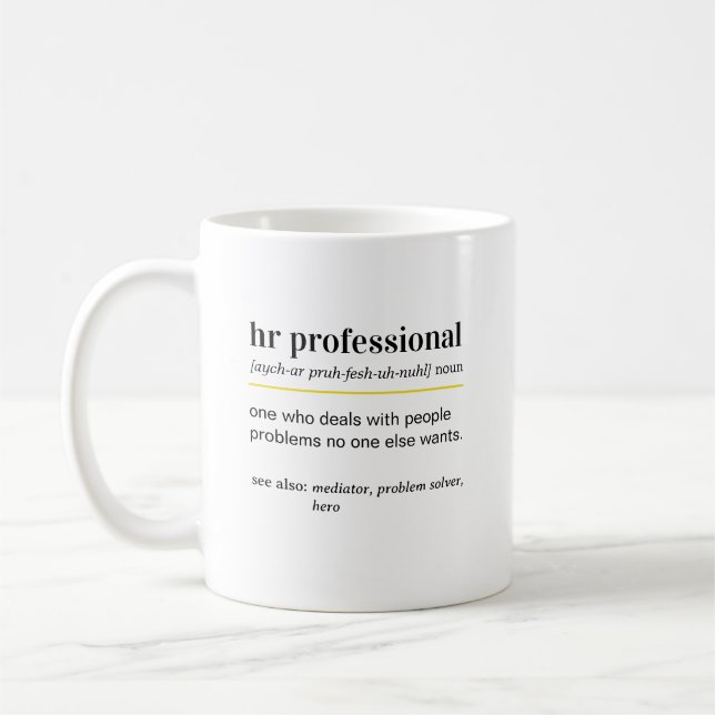 Caneca De Café Funny HR Definition Gift (Esquerda)