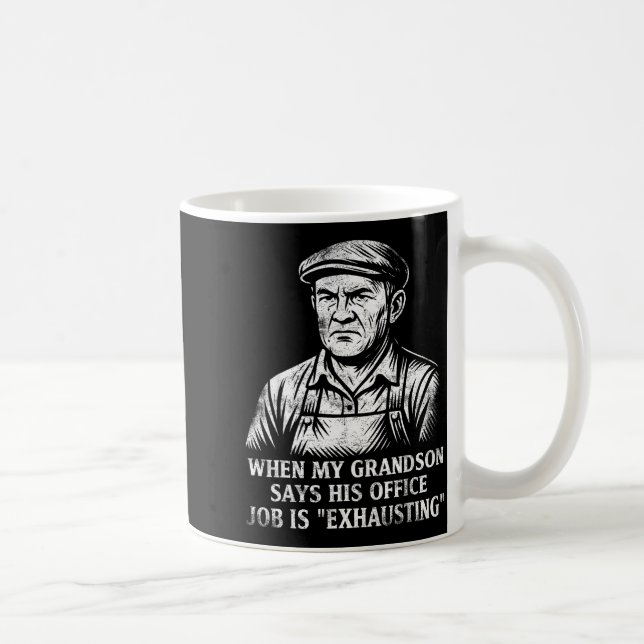 Caneca De Café Funny Humor Grandpa Gift Father's Day Grandfather  (Direita)