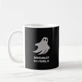 Caneca De Café Funny Introvert Spooky Ghost