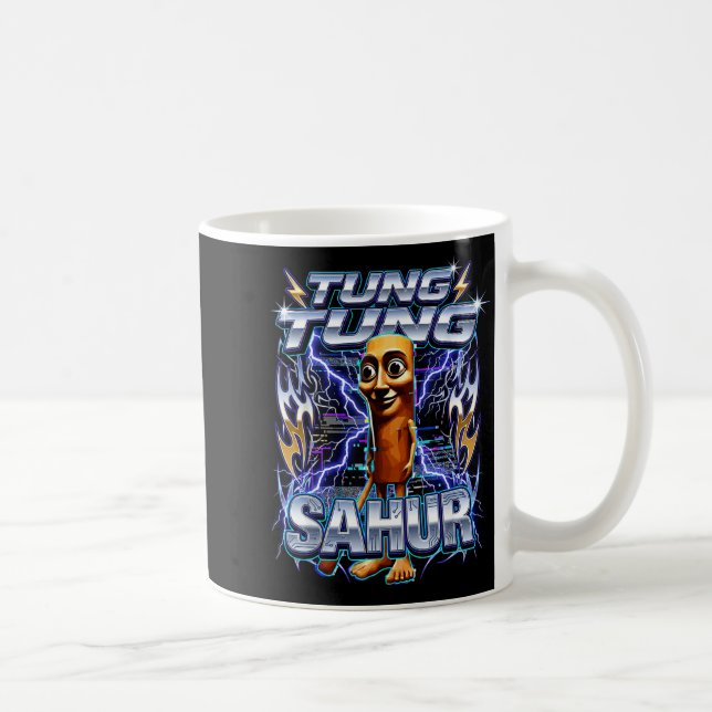 Caneca De Café Funny Italian Brainrot Tung Tung Tung Sahur  (Direita)