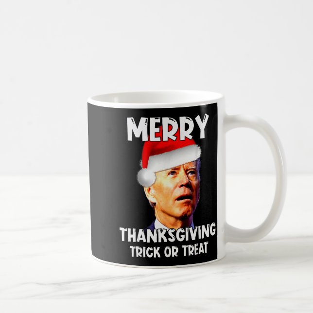 Caneca De Café Funny Joe Biden Santa Hat Merry Thanksgiving Chris (Direita)