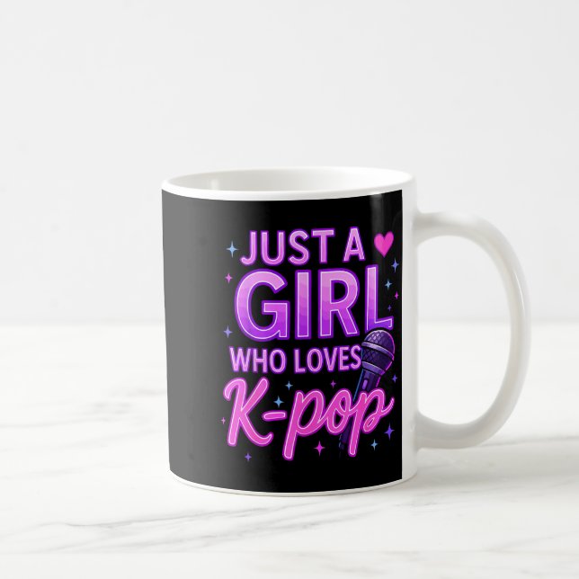 Caneca De Café Funny Just A Girl Who Loves K-p  (Direita)