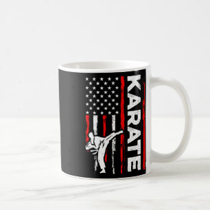 Caneca De Café Funny Karate Design 4 De Julho Norte-Americano Ban