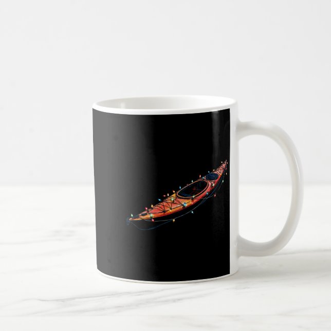 Caneca De Café Funny Kayak Christmas Graphics Lights Lover Kayaki (Direita)