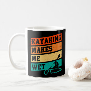 Caneca De Café Funny Kayak Lover Kayaking Retro River Kayaker