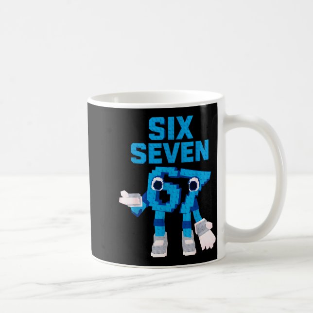 Caneca De Café Funny Kid Meme Six Seven 6 7 Italian Brainrot Bruh (Direita)
