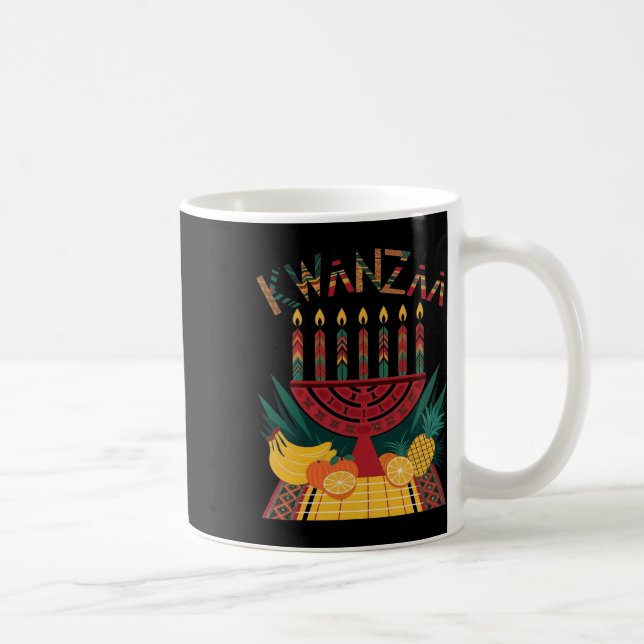 Caneca De Café Funny Kinara Sete Velas Kwanzaa Celebração 1 (Direita)
