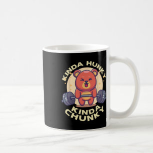 Caneca De Café Funny Kinda Chunky Kinda Hunky Bodybuilding Gym Po