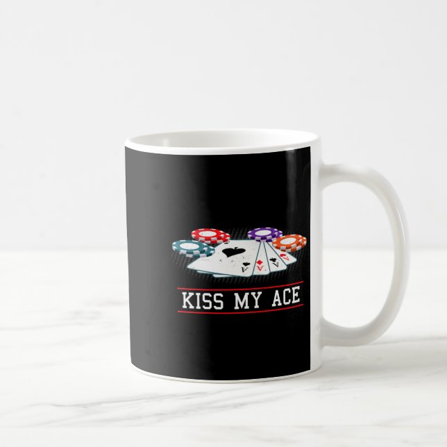 Caneca De Café Funny Kiss My Ace Casino Ker _ Men &amp; Women Lon (Direita)