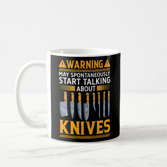 Caneca De Café Funny Knife Collector Design Men Women Knife (Esquerda)