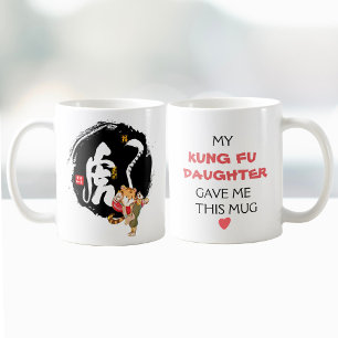 Caneca De Café Funny Kung Fu Tiger Dia de os pais Pai Birthday Gi