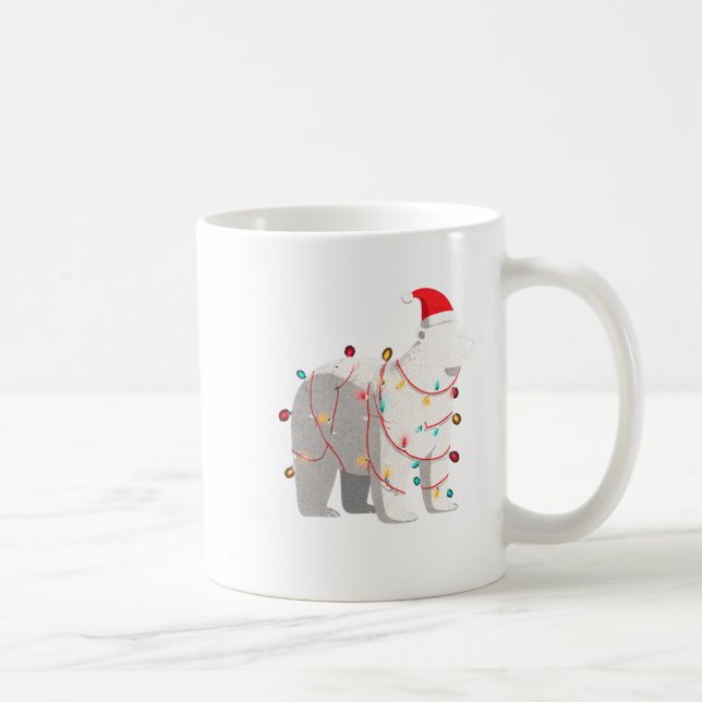 Caneca De Café Funny Lar Bear Christmas Graphics Animal Lights Lo (Direita)