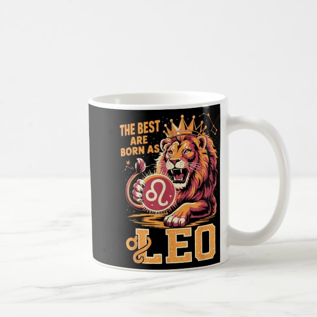 Caneca De Café Funny Leo Birthday Quote Astrology Horoscope Gift  (Direita)