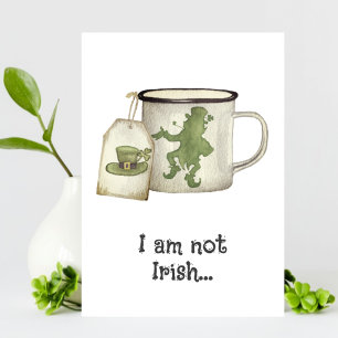 Caneca de Café Funny Leprechaun Cartão do Dia de S