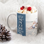 Caneca De Café Funny Let it Snow Beach Photo Christmas<br><div class="desc">This mug is perfect for your family Christmas photo! It's funny and festive,  and it will definitely get a laugh from your friends and family. Order your mug today and let it snow!

The photograph is for illustrative purposes and can be changed to one of your own.</div>