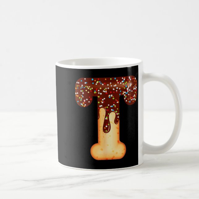 Caneca De Café Funny Letter T Ice Cream Chocolate Sprinkles  (Direita)