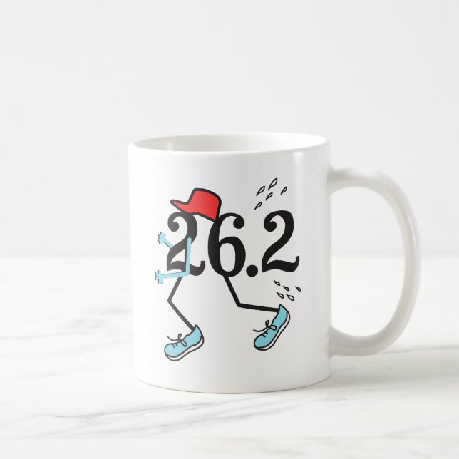 Caneca De Café Funny Marathon Runner 26.2 - Presentes para Corred (Direita)