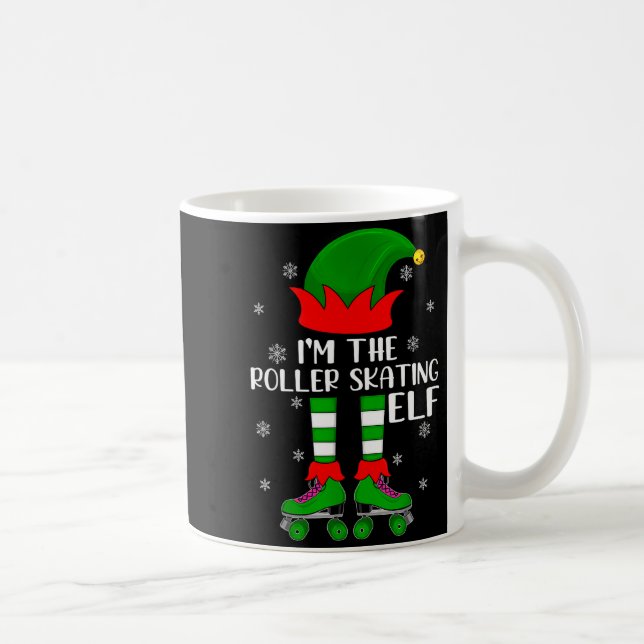 Caneca De Café Funny Matching Group The Roller Skating Elf Christ (Direita)
