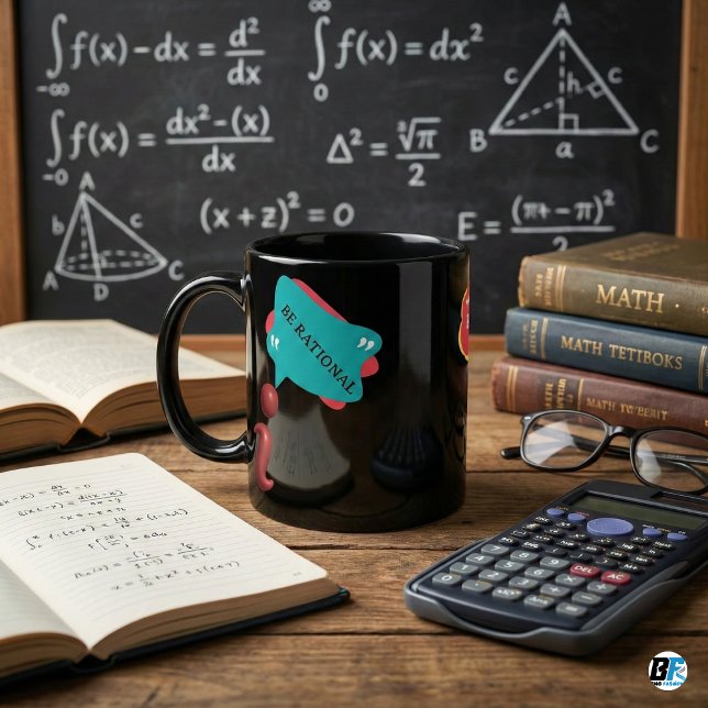Caneca De Café Funny Math Pun Be Rational Imaginary Number Teache (Criador carregado)