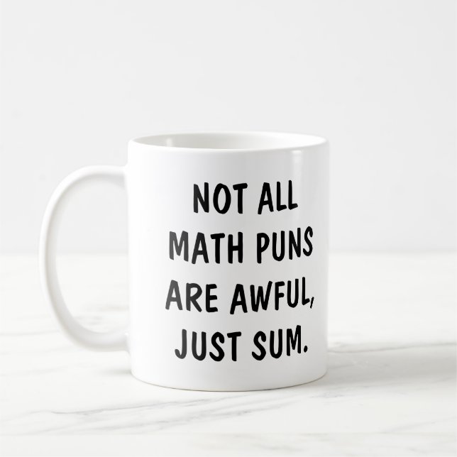 Caneca De Café Funny Math Pun Joke Saying in Modern Handwriting (Esquerda)