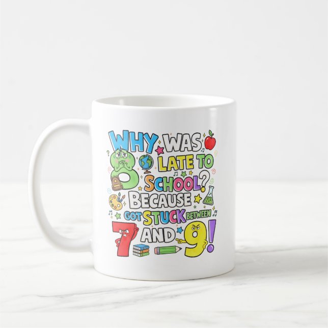 Caneca De Café Funny Maths Numbers Joke Mug for School (Esquerda)