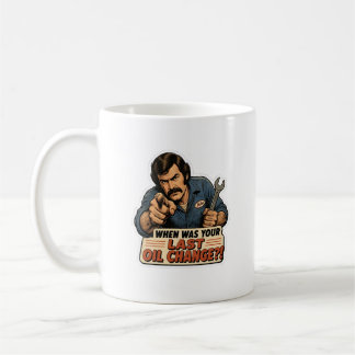 Caneca De Café Funny Mechanic Troca de Óleo Carro Meme