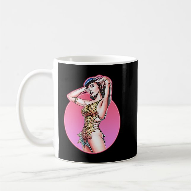 Caneca De Café Funny Men Illustration Pop Art Bettie Gta Leopard  (Esquerda)