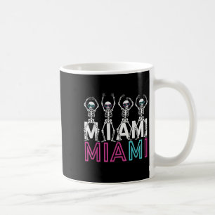 Caneca De Café Funny Miami Florida Halloween Skeleton Click Graph