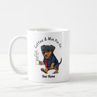 Caneca De Café Funny Miniature Pinscher Dog Business Suit Coffee 