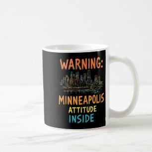 Caneca De Café Funny Minneapolis Minnesota Night Skyline Vintage