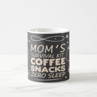 Caneca De Café Funny Mom Survival Mug 2026, exhausted mom mug