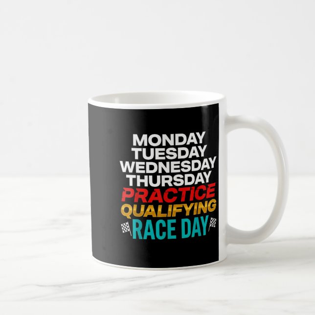 Caneca De Café Funny Monday Tuesday Thursday Practice Qualifying  (Direita)