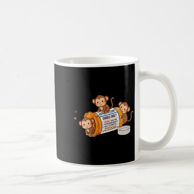 Caneca De Café Funny Monkey Anti Depressant Zoo Boys Girls Kids P (Direita)