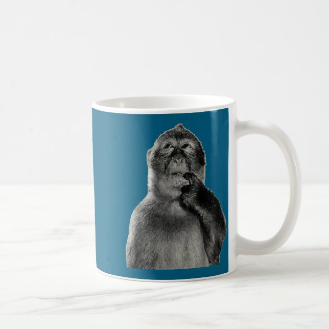 Caneca De Café Funny Monkey Meme With Retro Odore Humor Art Style (Direita)