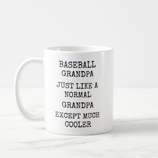 Caneca De Café Funny Much Cooler Baseball Grandpa (Esquerda)