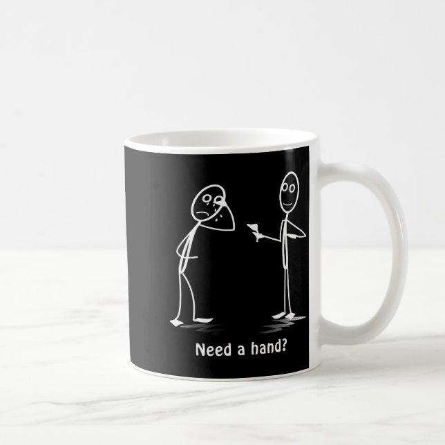 Caneca De Café Funny Need A Hand_ Stickman Costume - Stick Figure (Direita)