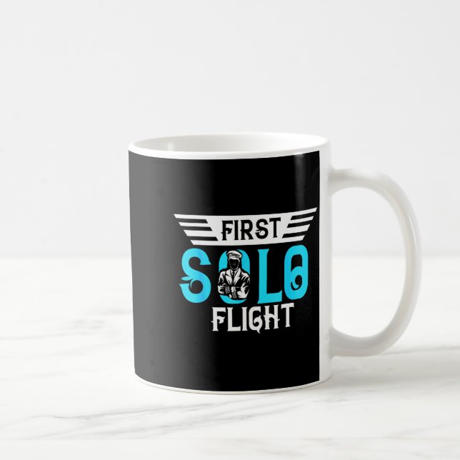 Caneca De Café Funny New Lot Design First Solo Flight Aircraft Lo (Direita)