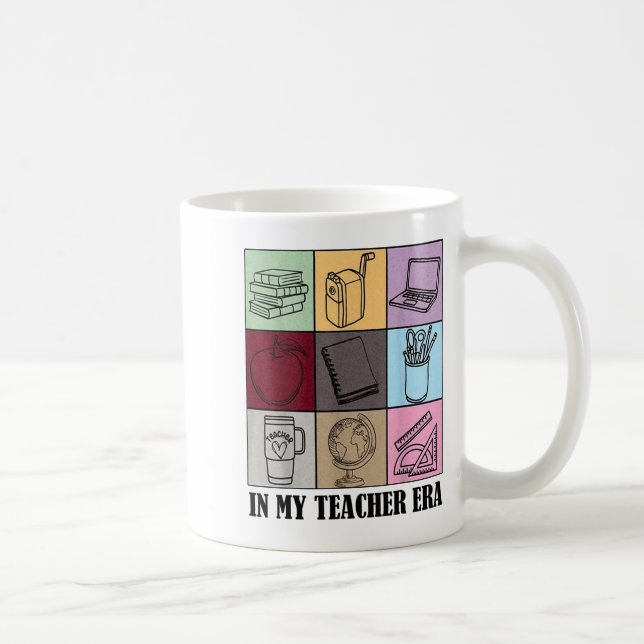 Caneca De Café Funny New Teacher Quote In My Teacher Era Cool Tea (Direita)