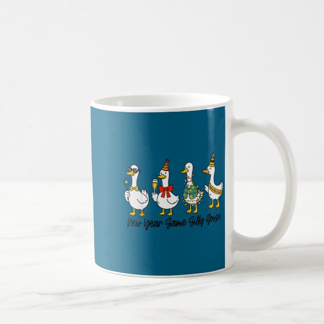 Caneca De Café Funny New Year Same Silly Goose Happy New Year 202 (Direita)