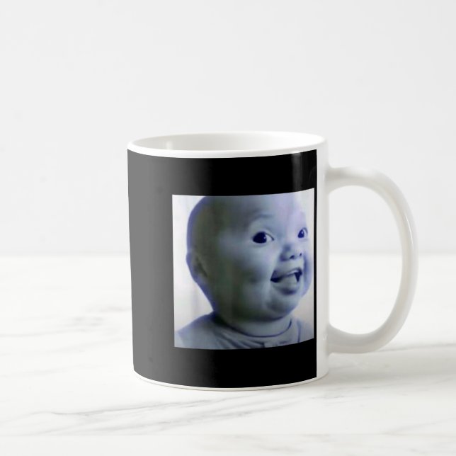 Caneca De Café Funny Niche Baby Gen Z Meme Ai Viral Giggling Ai L (Direita)