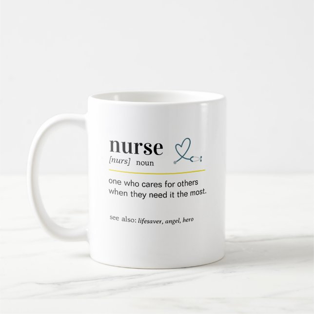 Caneca De Café Funny Nurse Definition Gift (Esquerda)