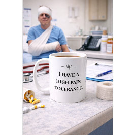 Caneca De Café Funny Nurse Mug “High Pain Tolerance” Custom Name