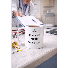 Caneca De Café Funny Nurse Mug “One More Question” Custom Name