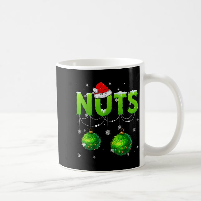 Caneca De Café Funny Nuts Santa Hat Christmas Xmas Men Women  (Direita)