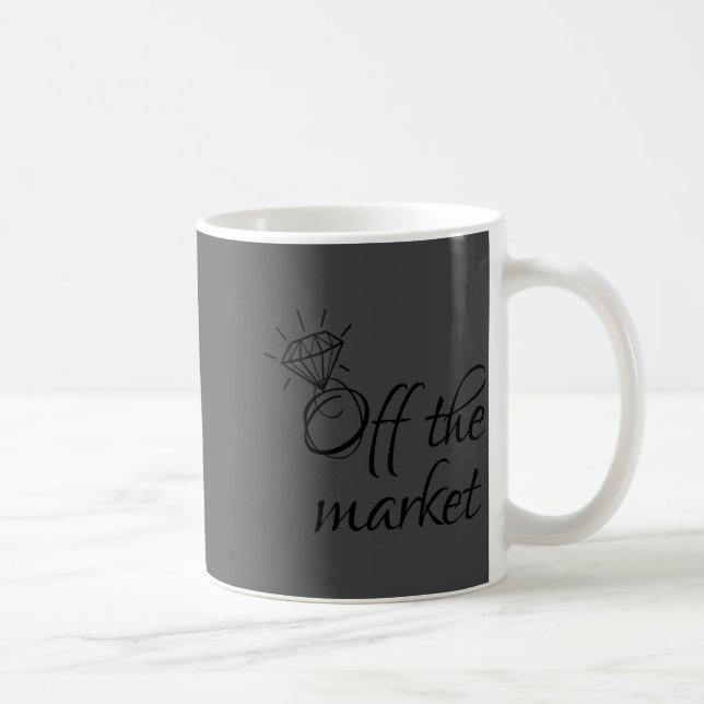 Caneca De Café Funny Off The Market L Bride To Be  (Direita)
