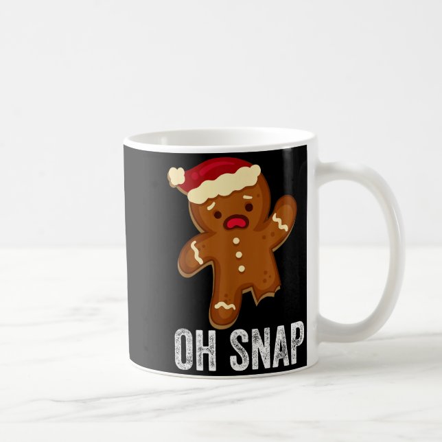 Caneca De Café Funny Oh Snap Gingerbread Man Christmas Cookie Xma (Direita)