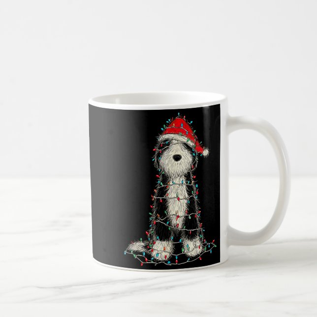 Caneca De Café Funny Old English Sheepdog Christmas Graphics Dog  (Direita)